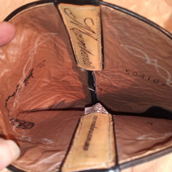 Montana black Goat Skin leather boots 9 - Picture 5 of 5